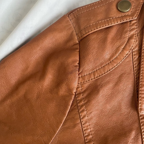 Blanc Noir Tan Leather Jacket - Picture 5 of 9